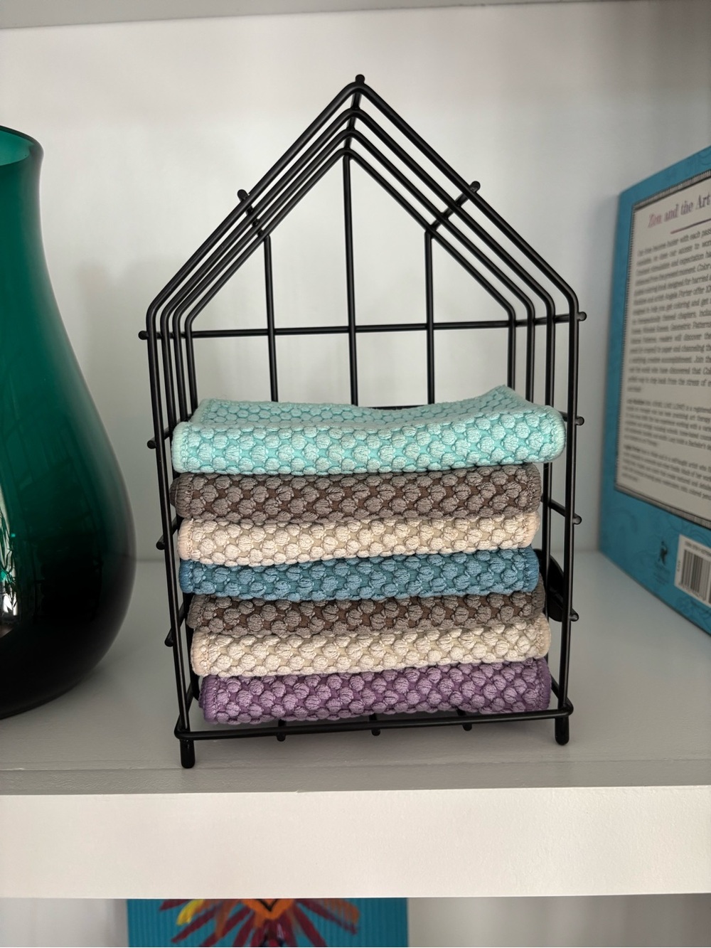Norwex counter cloths and holder. Extra cloths so always enough clean on hand.